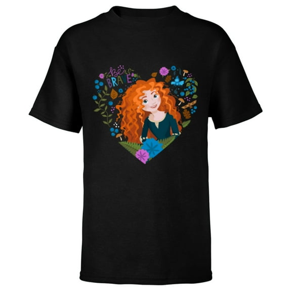 Disney Princess Merida Be Brave - Short Sleeve T-Shirt for Kids - Customized-Black