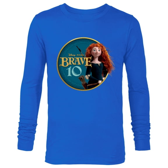 Disney Princess Merida Brave 10th Anniversary - Long Sleeve T-Shirt for Men - Customized-Navy