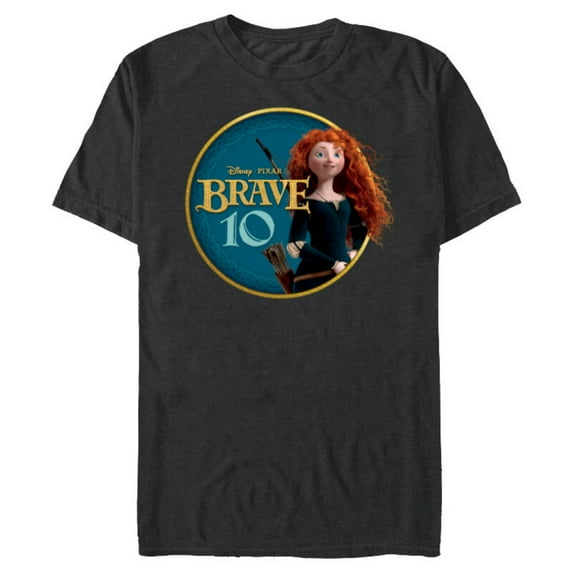 Disney Princess Merida Brave 10th Anniversary - Short Sleeve Blended T-Shirt for Adults - Customized-Dark Heather