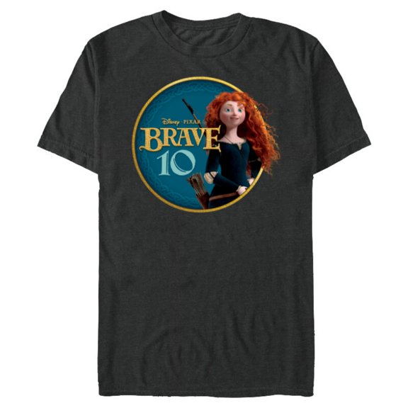 Disney Princess Merida Brave 10th Anniversary - Short Sleeve Blended T-Shirt for Adults - Customized-Dark Heather