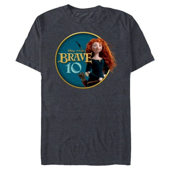 Disney Princess Merida Brave 10th Anniversary - Short Sleeve Blended T-Shirt for Adults - Customized-Navy Heather
