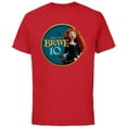 thumbnail image 1 of Disney Princess Merida Brave 10th Anniversary - Short Sleeve Cotton T-Shirt for Adults - Customized-Red, 1 of 5