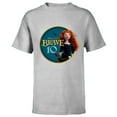 thumbnail image 1 of Disney Princess Merida Brave 10th Anniversary - Short Sleeve T-Shirt for Kids - Customized-Athletic Heather, 1 of 5