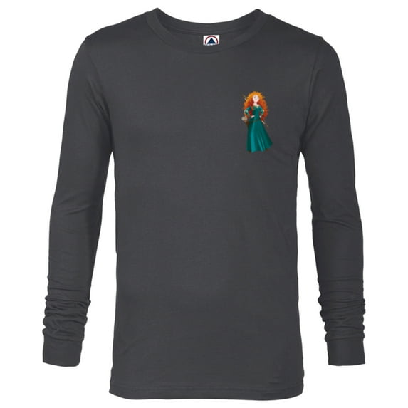 Disney Princess Merida Small Pose - Long Sleeve T-Shirt for Men - Customized-Charcoal Heather