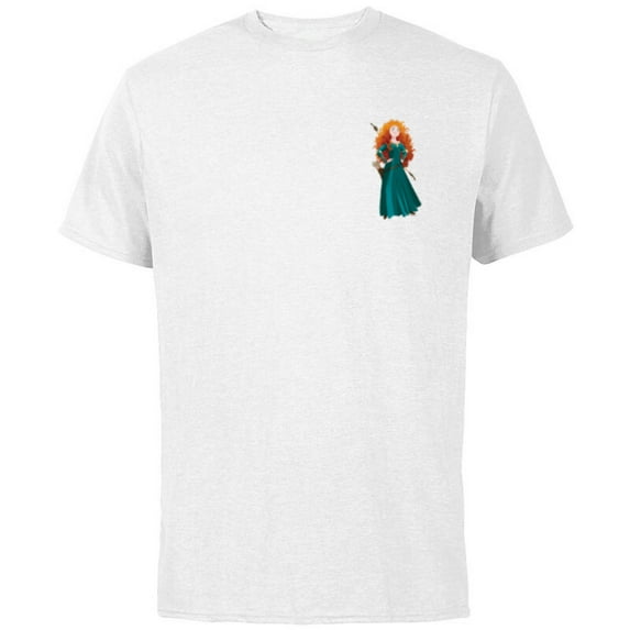 Disney Princess Merida Small Pose - Short Sleeve Cotton T-Shirt for Adults - Customized-White