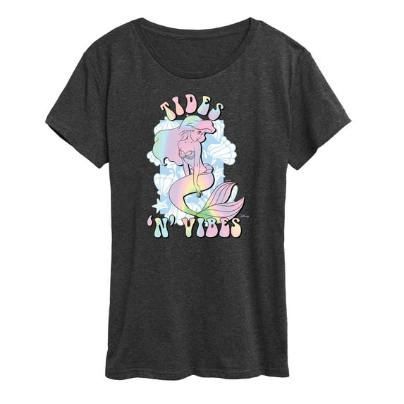 Disney Princess - Mermaid Ariel Tides 'N' Vibes - Women's Short Sleeve Graphic T-Shirt
