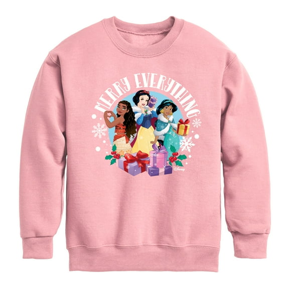 Disney Princess - Merry Everything - Youth Crew Fleece Sweatshirt