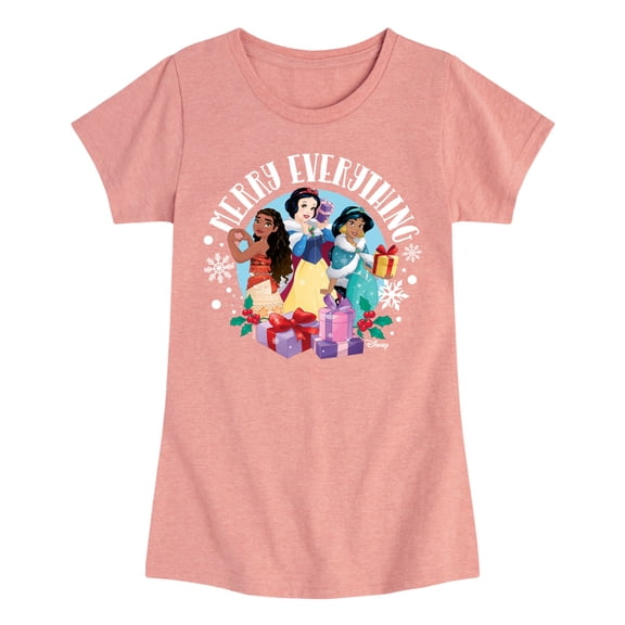Disney - Merry Everything Girls' Fitted Short Sleeve Graphic T-Shirt