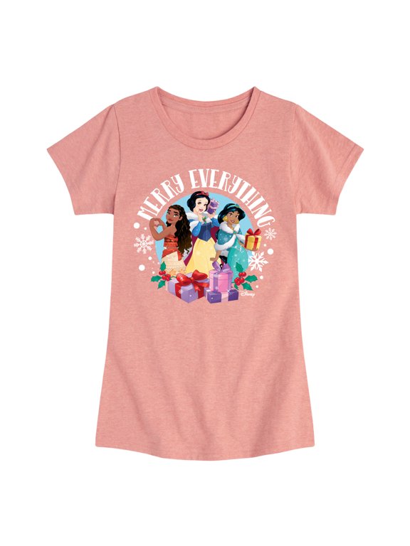 - Merry Everything Girls' Fitted Short Sleeve Graphic T-Shirt