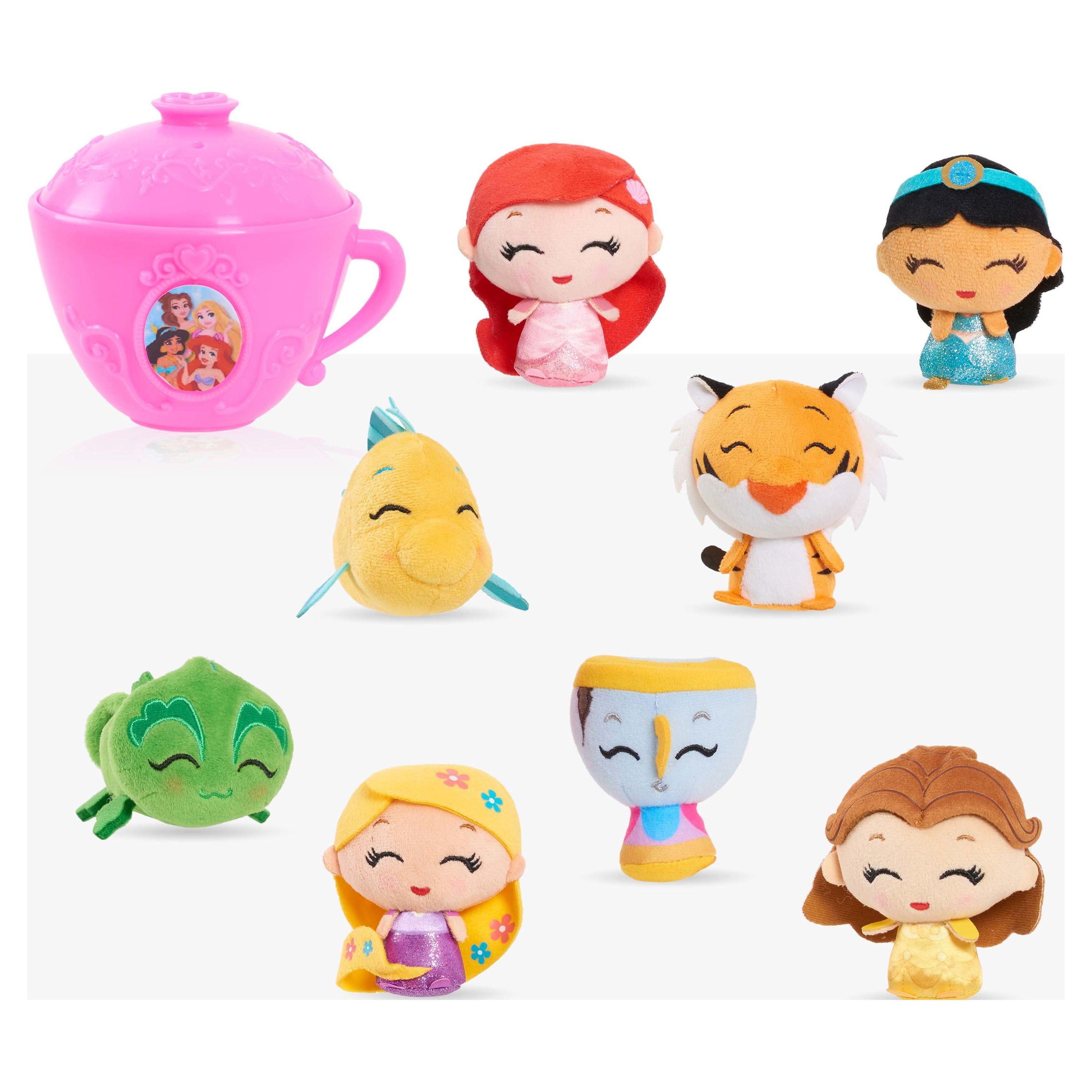 Disney Princess Mini Teacup Capsule Plush, 3-Pack Set, Collectible Mini Plush, Styles May Vary, Officially Licensed Kids Toys for Ages 3 Up, Gifts and Presents