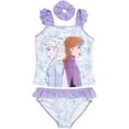thumbnail image 1 of Disney Princess Minnie Mouse Frozen Belle Elsa Princess Anna Tankini Top Bikini Bottom and Scrunchie 3 Piece Swimsuit Set Infant to Big Kid, 1 of 5