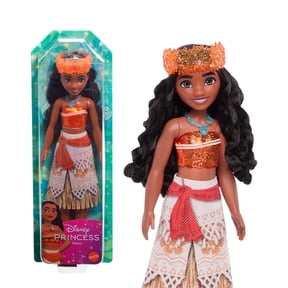 Disney Princess Moana 11 inch Fashion Doll with Brown Hair, Brown Eyes & Hair Accessory, Sparkling Look