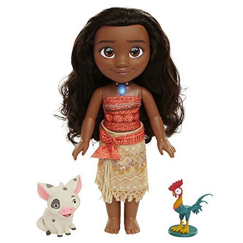 Disney Princess Moana 14 Inch Singing Doll Includes Animal Friends Pua and Heihei, for Children Ages 3+ - image 1 of 5