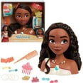 thumbnail image 1 of Disney Princess Moana 2 Styling Head, 14-pieces, Pretend Play, Kids Toys for Ages 3 up, 1 of 4