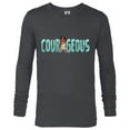 thumbnail image 1 of Disney Princess Moana Courageous - Long Sleeve T-Shirt for Men - Customized-Charcoal Heather, 1 of 5