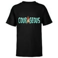 thumbnail image 1 of Disney Princess Moana Courageous - Short Sleeve T-Shirt for Kids - Customized-Black, 1 of 5