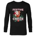 thumbnail image 1 of Disney Princess Moana Festive Cheer Holiday Standard - Long Sleeve T-Shirt for Men – Customized-Black, 1 of 5