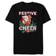 thumbnail image 1 of Disney Princess Moana Festive Cheer Holiday Standard - Short Sleeve Blended T-Shirt for Adults – Customized-Black, 1 of 5