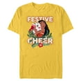thumbnail image 1 of Disney Princess Moana Festive Cheer Holiday Standard - Short Sleeve Blended T-Shirt for Adults – Customized-Yellow, 1 of 5