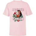thumbnail image 1 of Disney Princess Moana Festive Cheer Holiday Standard - Short Sleeve T-Shirt for Kids – Customized-Soft Pink, 1 of 5