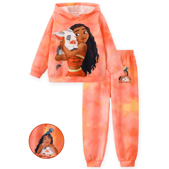 Disney Princess Moana Girls Hoodies Graphic Sweatshirt and Jogger Pants Outfit Set Toddler Kid 4-5T