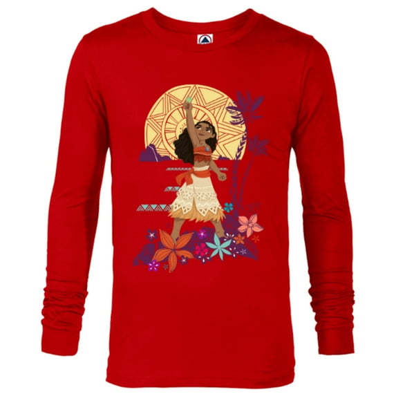 Disney Princess Moana Heart of Te Fiti - Long Sleeve T-Shirt for Men - Customized-New Red