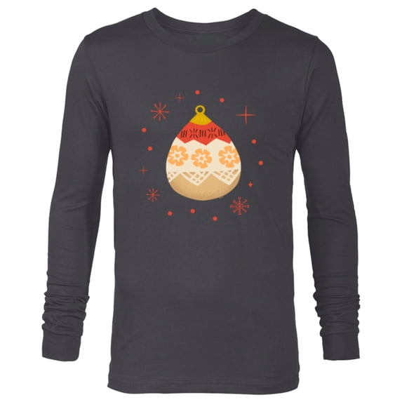 Disney Princess Moana Holiday Christmas Ornament - Long Sleeve T-Shirt for Men - Customized-Charcoal Heather