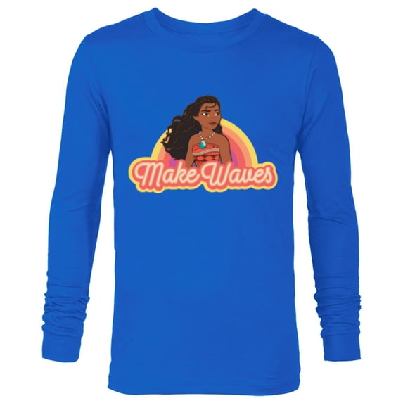 Disney Princess Moana Make Waves Rainbow - Long Sleeve T-Shirt for Men - Customized-Royal