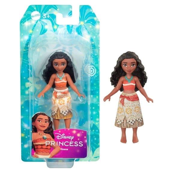 Disney Princess Moana Posable Small Doll in Shiny Outfit with Removable Skirt, Inspired by Movie