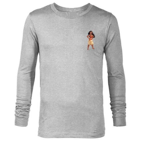 Disney Princess Moana Small Print - Long Sleeve T-Shirt for Men - Customized-Athletic Heather