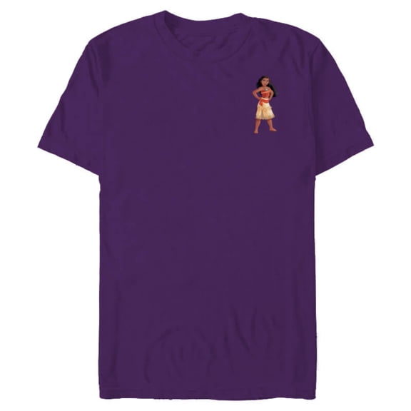 Disney Princess Moana Small Print - Short Sleeve Blended T-Shirt for Adults - Customized-Purple
