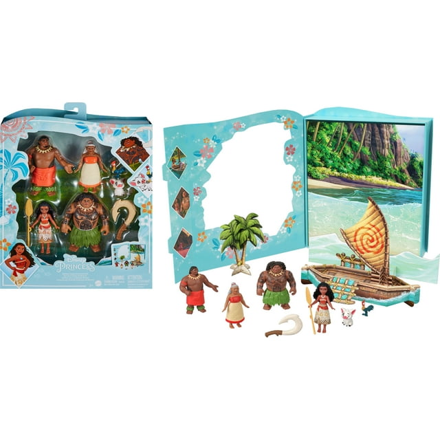 Disney Princess Moana Story Pack with 1 Moana Small Doll, 5 Character ...