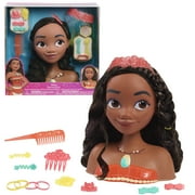 Disney Princess Moana Styling Head, 14-pieces, Pretend Play, Kids Toys for Ages 3 up