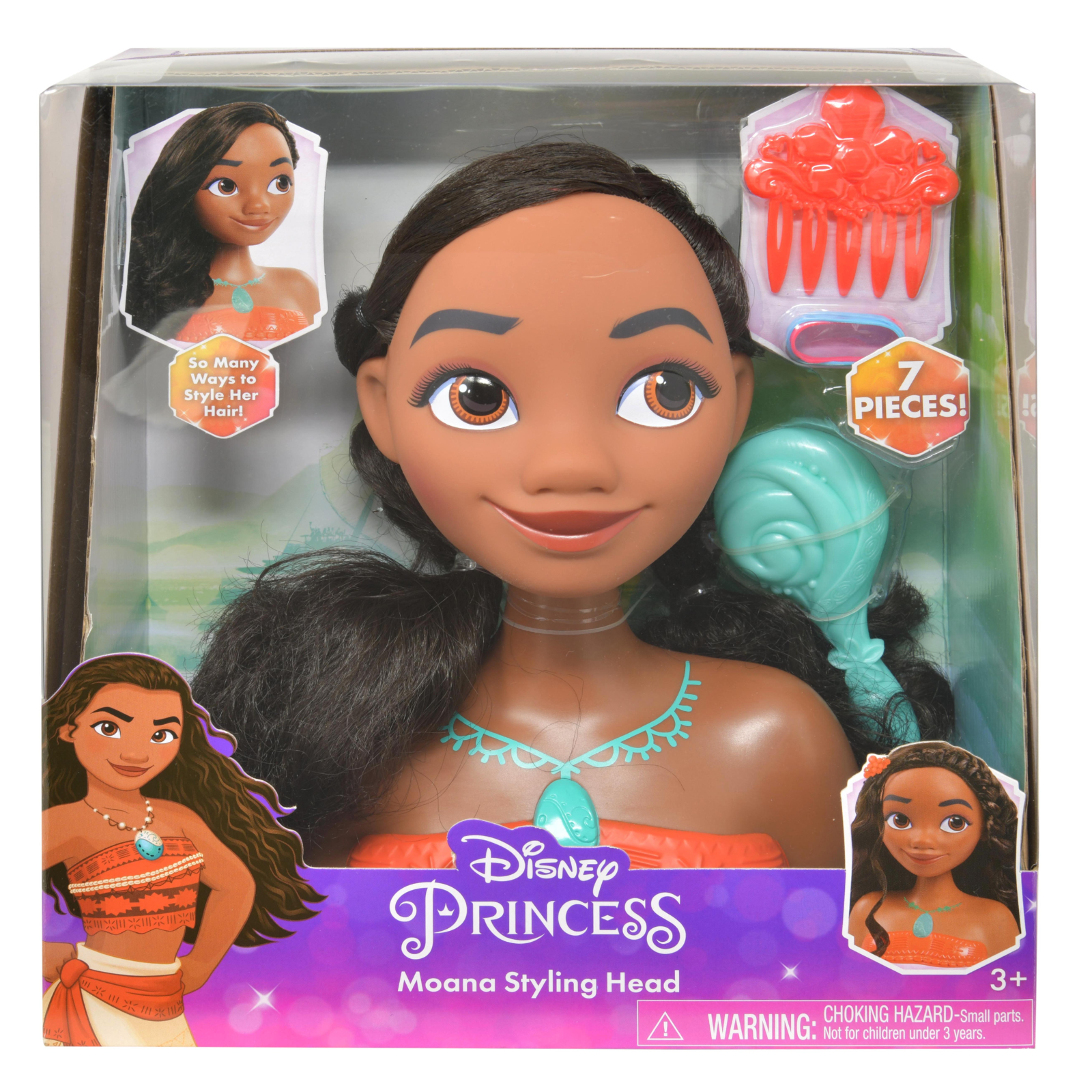 Disney Princess Moana Styling Head 7 Pieces
