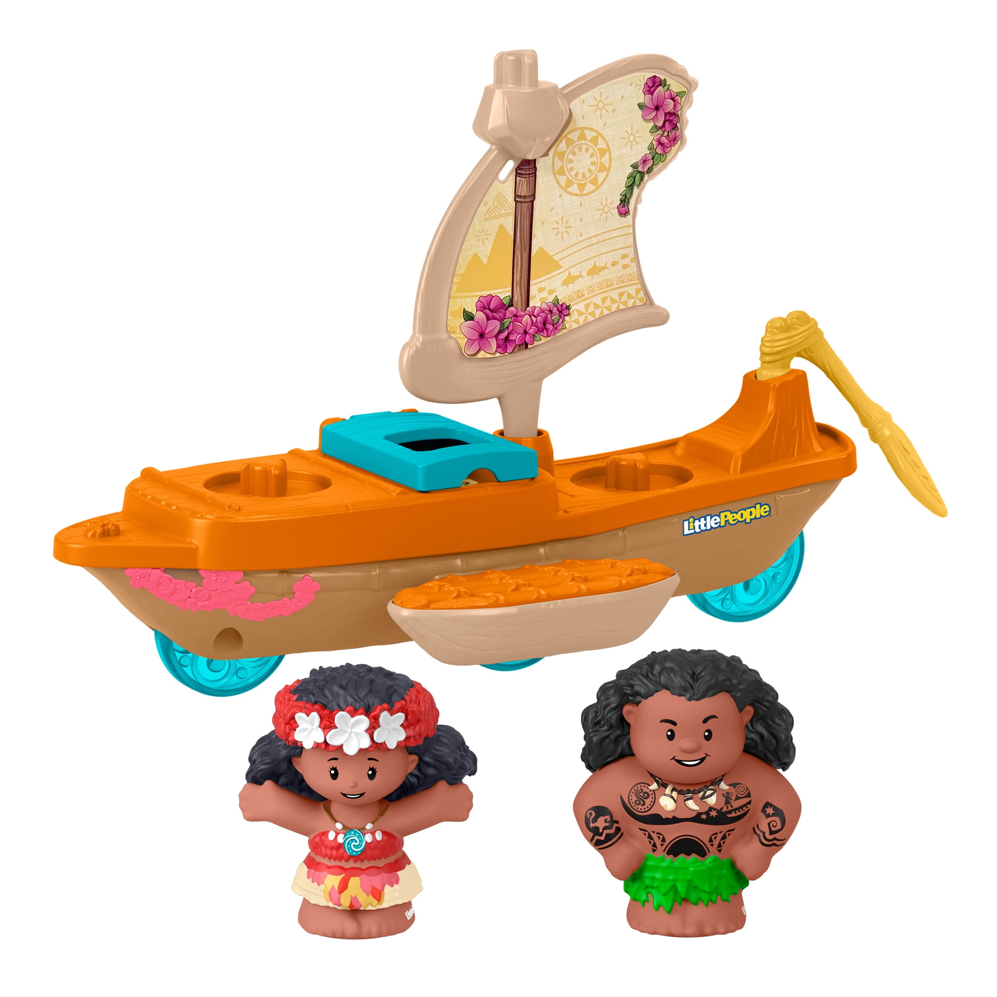 Disney Princess Moana Toys, Moana & Maui's Canoe, Fisher-Price Little People Toddler Toys