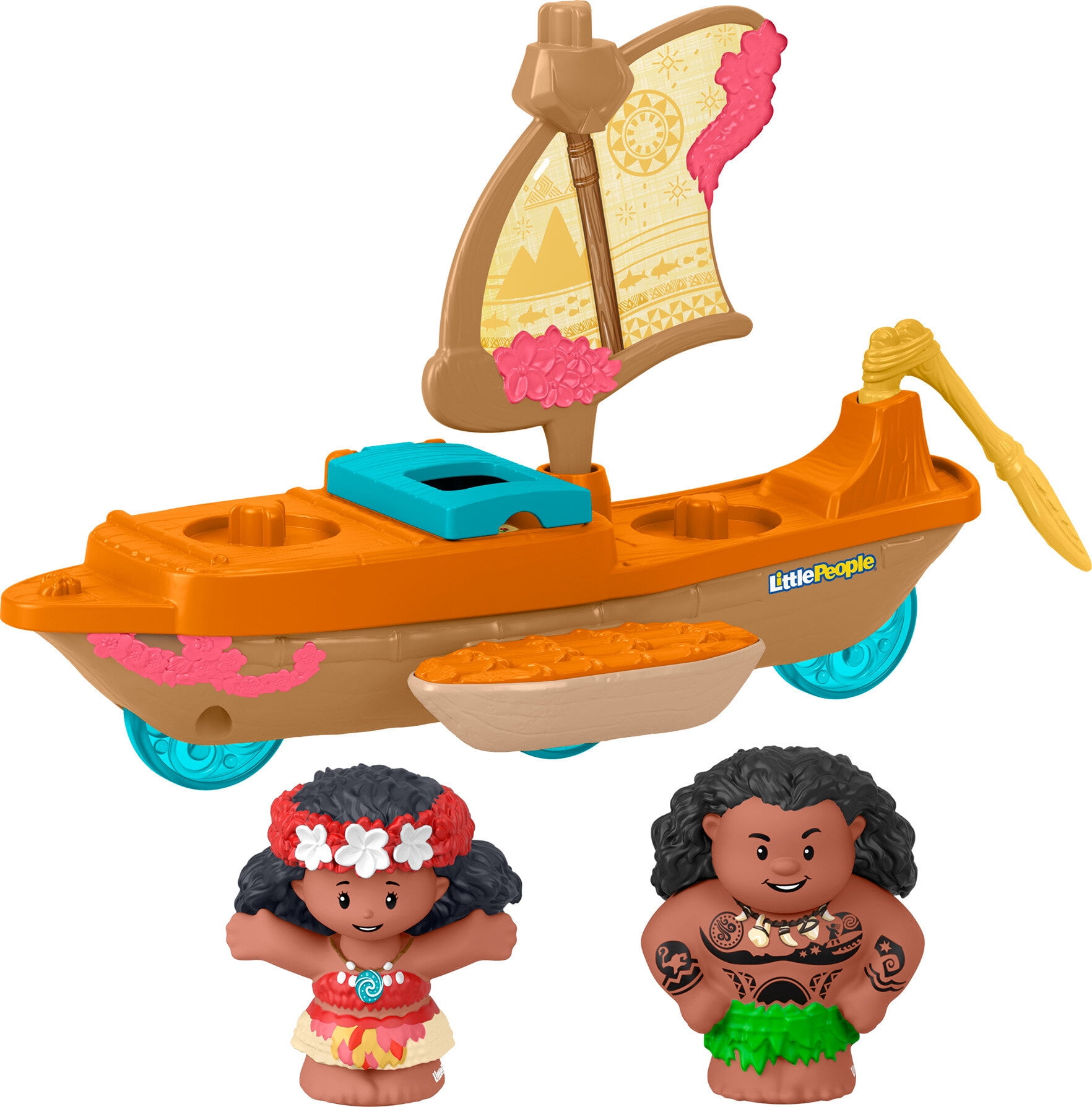 Fisher Price Little People Disney Princess Moana Maui Canoe Set