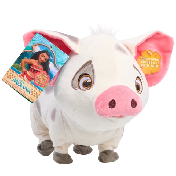 Moana Walk & Snort Pua Feature Plush, Sounds and Movement Stuffed Animal, For Ages 3+