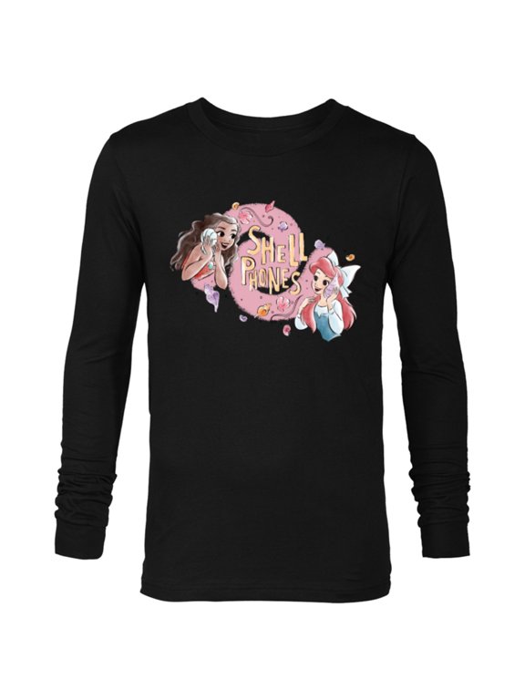 Princess Moana and Ariel Shell Phones - Long Sleeve T-Shirt for Men - Customized-Black