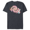 thumbnail image 1 of Disney Princess Moana and Ariel Shell Phones - Short Sleeve Blended T-Shirt for Adults - Customized-Navy Heather, 1 of 5