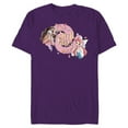 thumbnail image 1 of Disney Princess Moana and Ariel Shell Phones - Short Sleeve Blended T-Shirt for Adults - Customized-Purple, 1 of 5