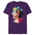 thumbnail image 1 of Disney Princess Moana and Pua Seashell - Short Sleeve Blended T-Shirt for Adults - Customized-Purple, 1 of 5