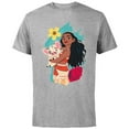 thumbnail image 1 of Disney Princess Moana and Pua Seashell - Short Sleeve Cotton T-Shirt for Adults - Customized-Athletic Heather, 1 of 5