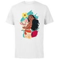 thumbnail image 1 of Disney Princess Moana and Pua Seashell - Short Sleeve Cotton T-Shirt for Adults - Customized-White, 1 of 5