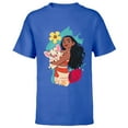 thumbnail image 1 of Disney Princess Moana and Pua Seashell - Short Sleeve T-Shirt for Kids - Customized-Royal, 1 of 5