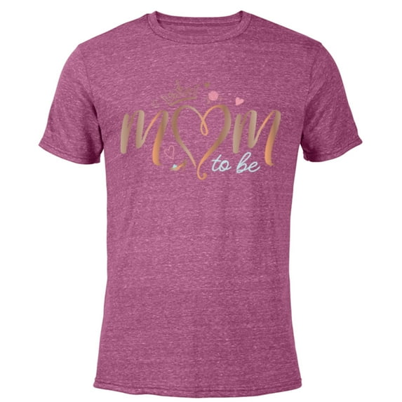 Disney Princess Mom To Be - Short Sleeve Blended T-Shirt for Adults - Customized-Purple
