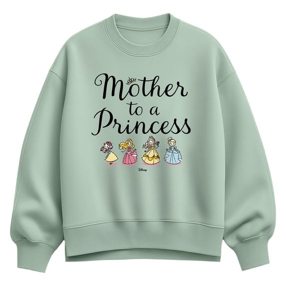 Disney Princess - Mother to a Princess - Women's Oversized Fleece Crew Sweatshirt