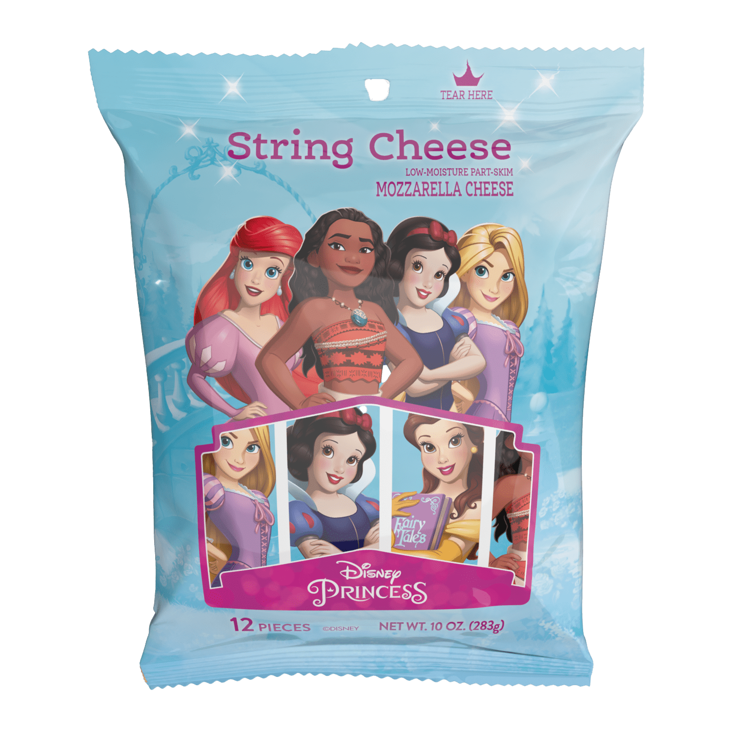 Disney Princess Part-Skim Mozzarella String Cheese, 10 oz, 12 Count