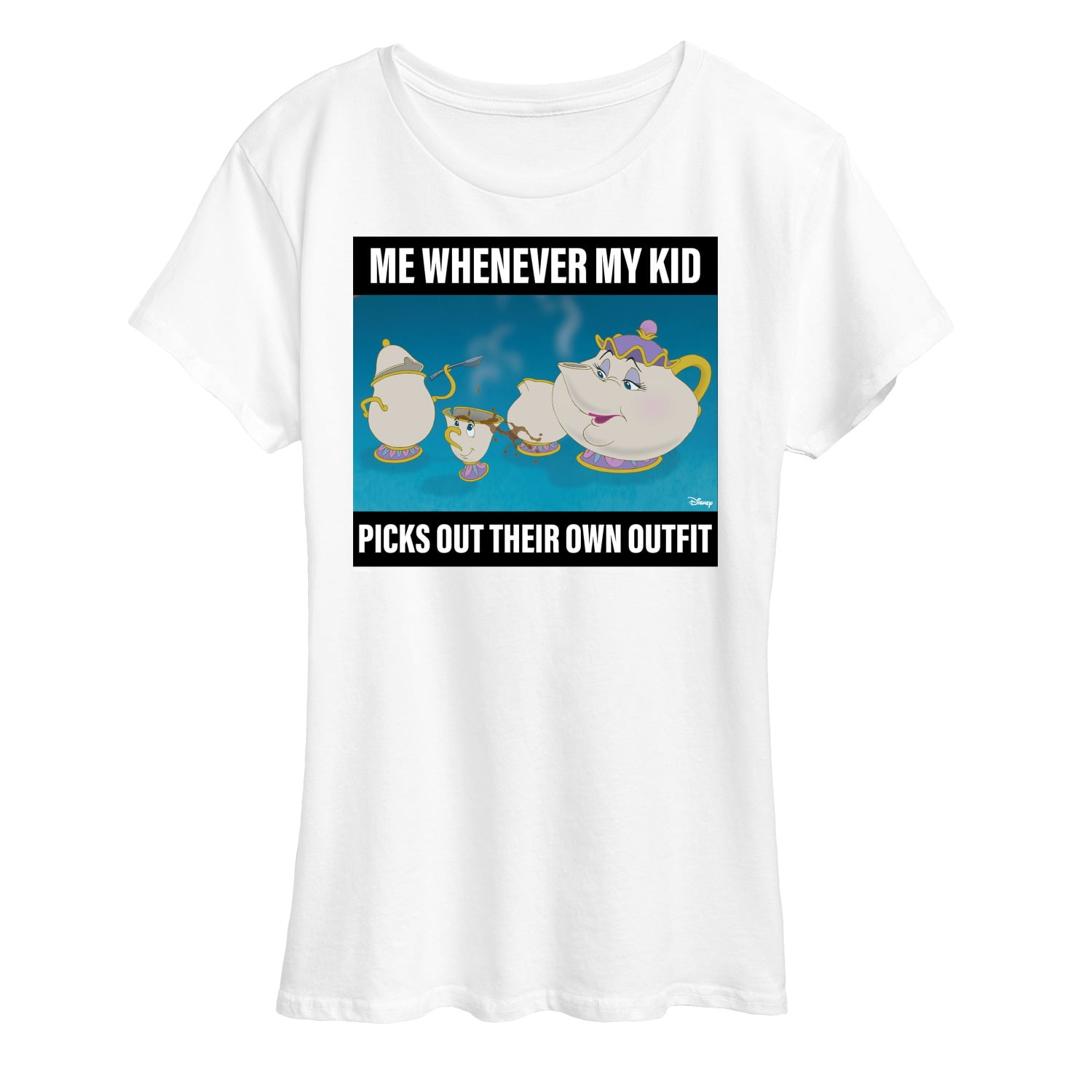 Disney Princess Mrs. Teapot Meme Women's Short Sleeve Graphic T