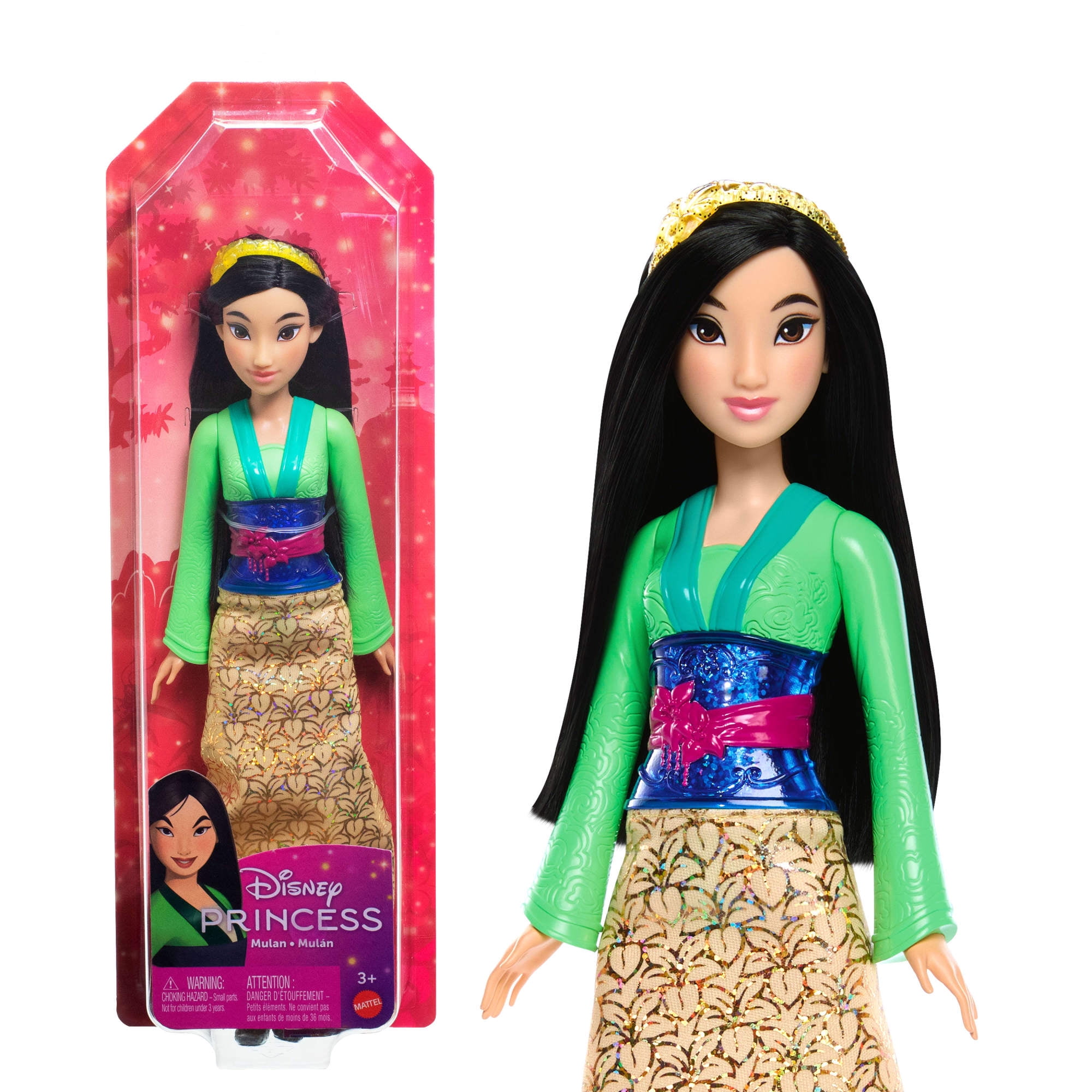 Disney Princess Mulan Fashion Doll, 11 inch, Sparkling Outfit
