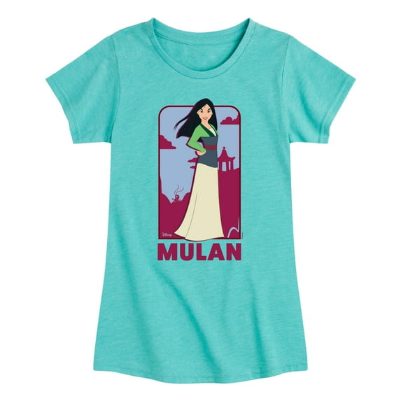 Disney Princess - Mulan Full Body Portrait - Girls Fitted Short Sleeve T-Shirt